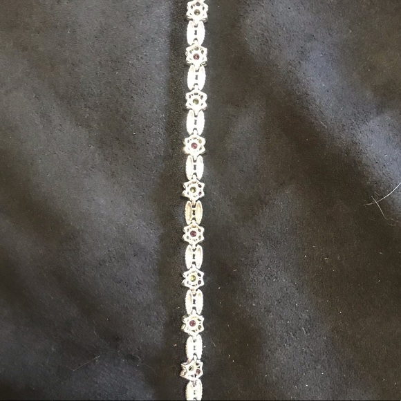 14kt white gold and tourmaline Bracelet - Picture 6 of 12